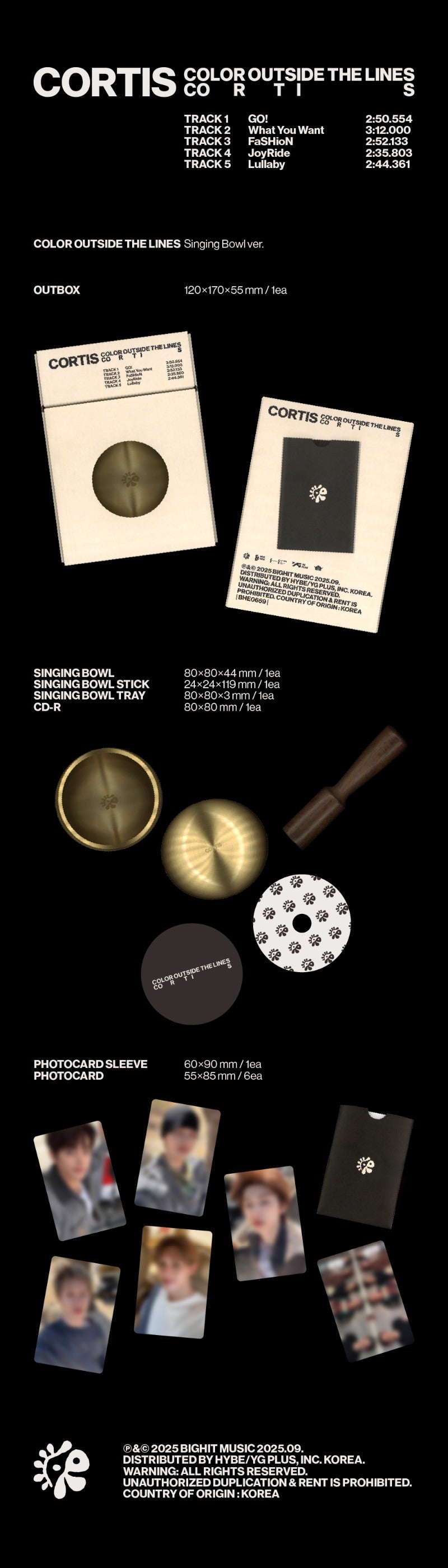 CORTIS COLOR OUTSIDE THE LINES Singing Bowl Version Album extras