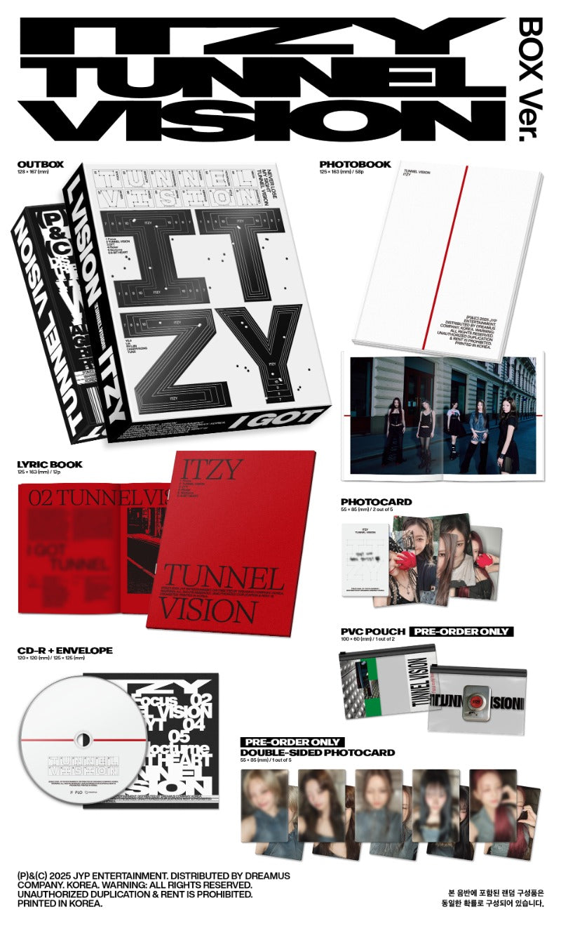 ITZY Tunnel Vision Box Version Album inhalt