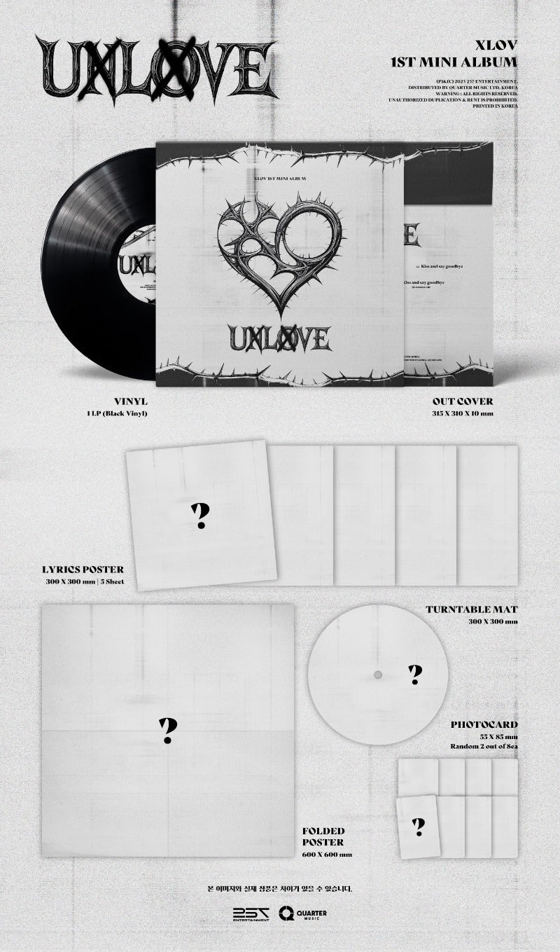 XLOV UXLXVE 1st Mini Album LP Version Cover details