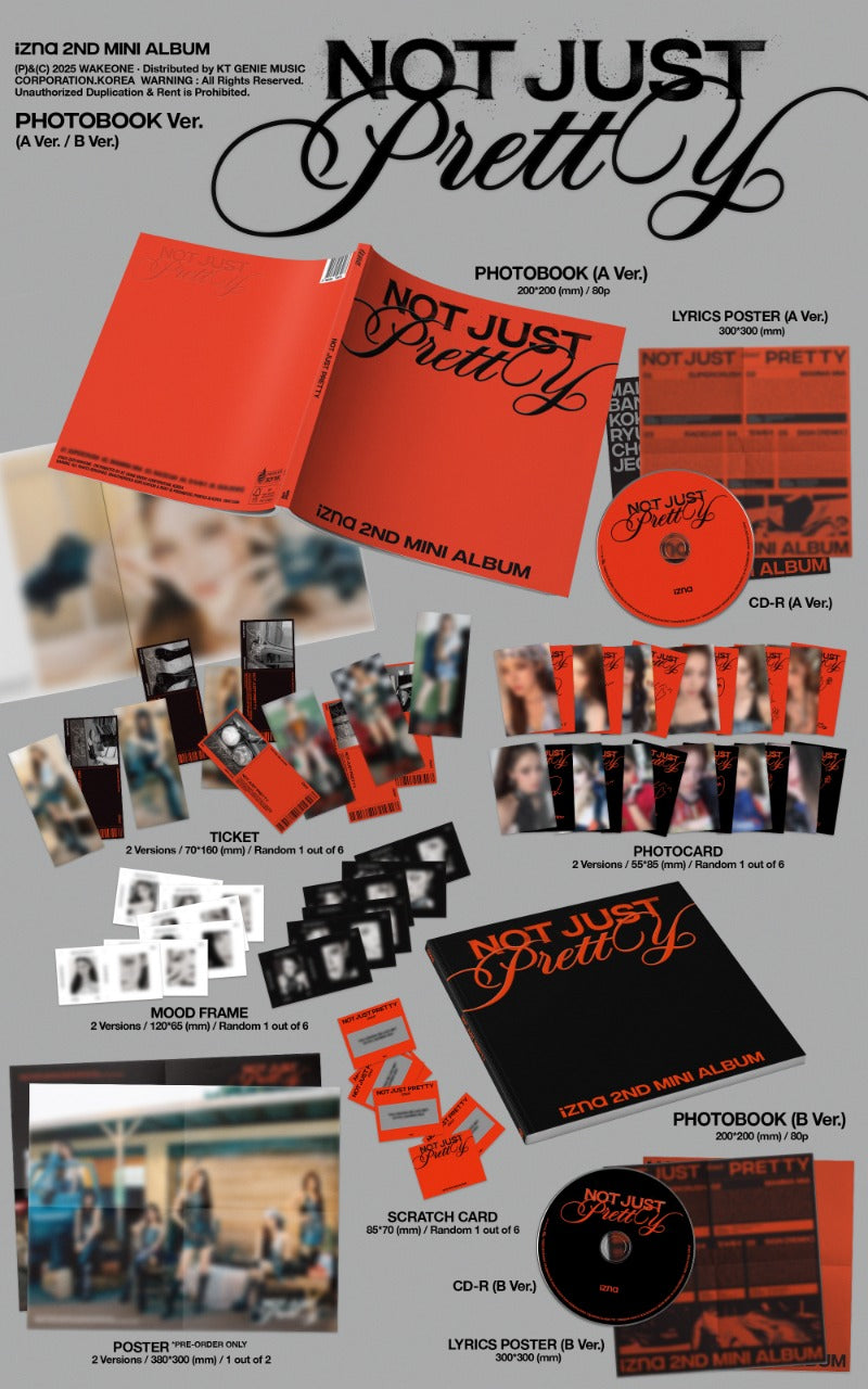 izna 2nd Mini Album [Not Just Pretty] (PHOTOBOOK Ver.) (A Ver. / B Ver.)+ PC Benefit